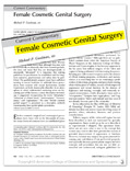 Female Cosmetic Genital Surgery